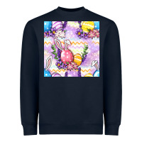 Easter Eggs With Flowers Seamless Pattern Heavyweight Sweatshirt | Teevron