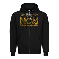 Black Boy Mom From Son Up To Son Down Zipper Hoodie - CowhideDigitalArt
