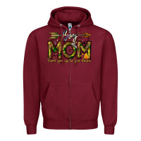 Burgundy Boy Mom From Son Up To Son Down Zipper Hoodie - CowhideDigitalArt