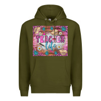 Army Green teacher life tumbler Premium Hoodie - BundleAndBundleShop