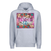 Heather Grey teacher life tumbler Premium Hoodie - BundleAndBundleShop
