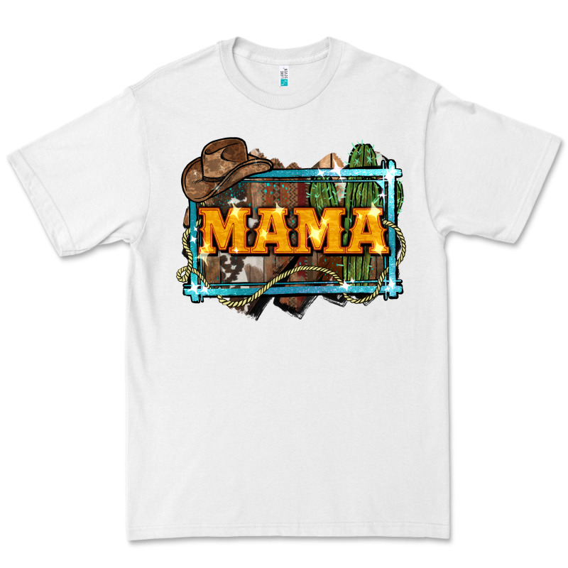 Mama Cowboy Western Font Cactuslove Mom Premium Tee by LillyAllenDesigns | Teevron