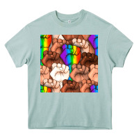 Arona Pride lgbtq fists seamless pattern Heavy Core Tee - BundleAndBundleShop