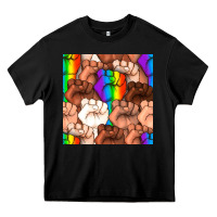 Black Pride lgbtq fists seamless pattern Heavy Core Tee - BundleAndBundleShop