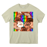 Mossy Pride lgbtq fists seamless pattern Heavy Core Tee - BundleAndBundleShop