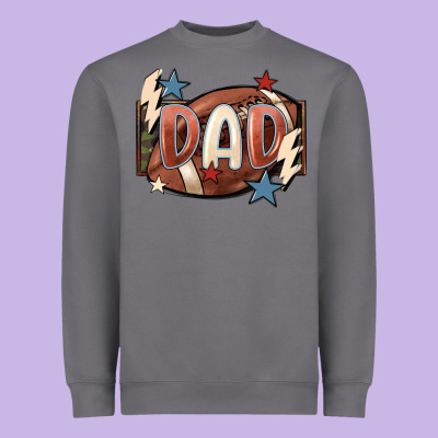 Football Dad Heavyweight Sweatshirt Designed By Fadigitalartstudio