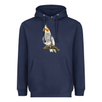 Navy Cocktail Parrot Heavyweight Hoodie - LillyAllenDesigns