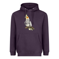 Plum Cocktail Parrot Heavyweight Hoodie - LillyAllenDesigns