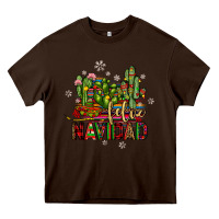 Chocolate Brown feliz navidad cactus Heavy Core Tee - JahusDesignShop