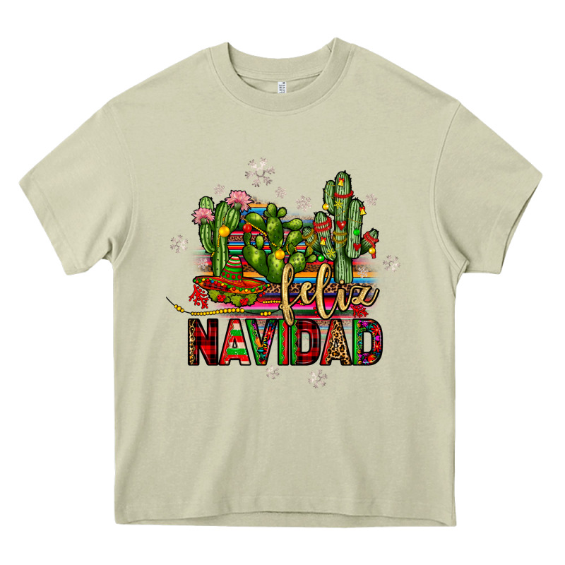 Feliz Navidad Cactus Heavy Core Tee by JahusDesignShop | Teevron
