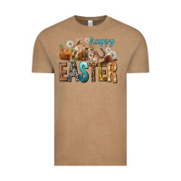 Vintage Coffee Happy Easter with Cowboy Vintage Tee - NancyCooperArtShop