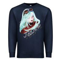 Navy Vintage Retro Action Bayonetta Adventure Game Birthday Gift Premium Sweatshirt - lanVoArt