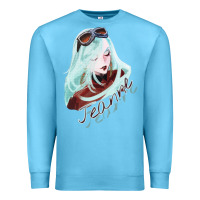 Ocean Blue Vintage Retro Action Bayonetta Adventure Game Birthday Gift Premium Sweatshirt - lanVoArt