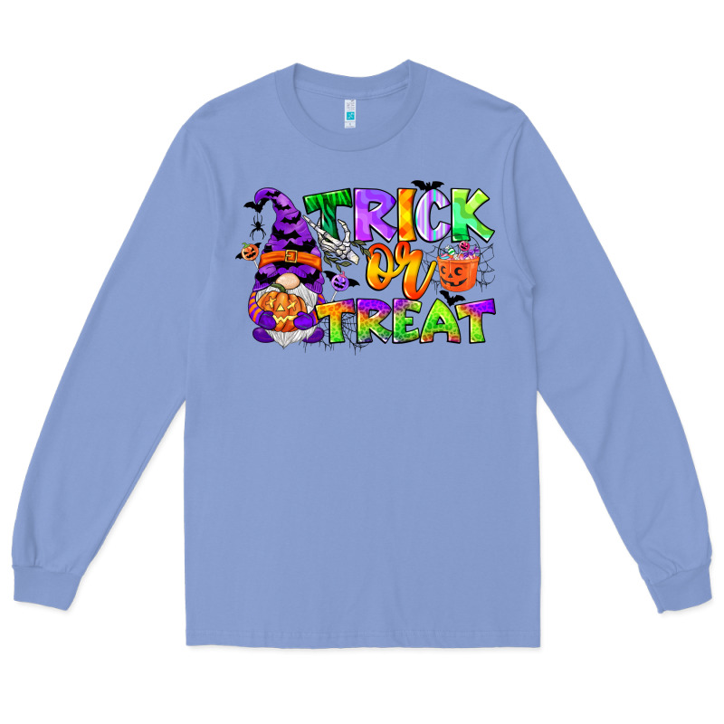 Trick Or Treat Gnome Long Sleeve Tee by CowGirlArtShop | Teevron