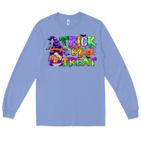 Colony Blue trick or treat gnome Long Sleeve Tee - CowGirlArtShop