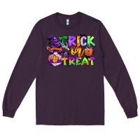 Plum trick or treat gnome Long Sleeve Tee - CowGirlArtShop