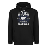 Black Alaska The Last Frontier Heavyweight Hoodie - lanVoArt