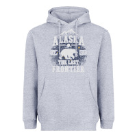 Heather Grey Alaska The Last Frontier Heavyweight Hoodie - lanVoArt