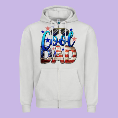 Cool American Dad 4th Of July Zipper Hoodie Designed By Lillyallendesigns