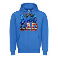True Royal Cool American Dad 4th of July Zipper Hoodie - LillyAllenDesigns