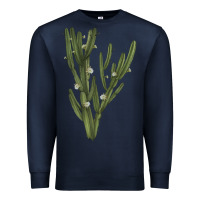 Navy cereus jamacaru Premium Sweatshirt - LillyAllenDesigns