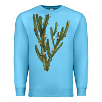 Ocean Blue cereus jamacaru Premium Sweatshirt - LillyAllenDesigns