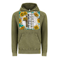 Vintage Olive god says you are with sunflower Vintage Hoodie - TumblerDesignByShophia