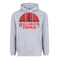 Heather Grey Halloween Things Strange Halloween Heavyweight Hoodie - lanVoArt