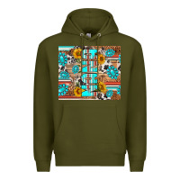 Army Green western nana Premium Hoodie - RanaPortraitStore