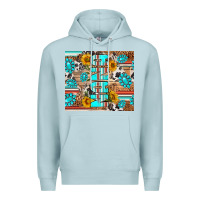 Blue Mist western nana Premium Hoodie - RanaPortraitStore