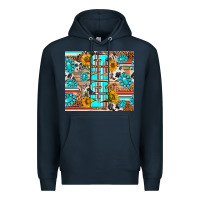 Navy western nana Premium Hoodie - RanaPortraitStore