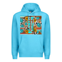 Ocean Blue western nana Premium Hoodie - RanaPortraitStore