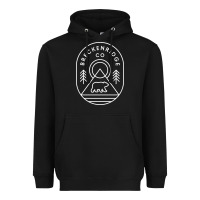 Black Breckenridge Colorado Bear Mountains Trees Hiking Heavyweight Hoodie - lanVoArt