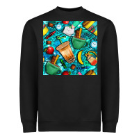 Black school boy coffe cup with camouflage seamless pattern bbs Heavyweight Sweatshirt - BundleAndBundleShop