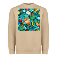 Mushroom school boy coffe cup with camouflage seamless pattern bbs Heavyweight Sweatshirt - BundleAndBundleShop