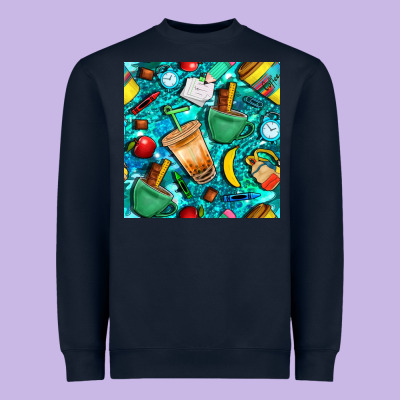 School Boy Coffe Cup With Camouflage Seamless Pattern Bbs Heavyweight Sweatshirt Designed By Bundleandbundleshop