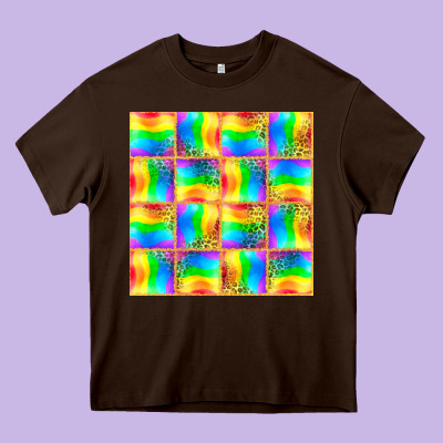 Pride Lgbtq Flag And Leopard With Glitter Seamless Heavy Core Tee Designed By Bundleandbundleshop