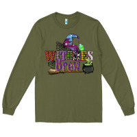 Army Green witches brew Long Sleeve Tee - CowGirlArtShop