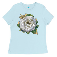 Baby Blue Pillow Fight Rose Ladies Tee - LillyAllenDesigns