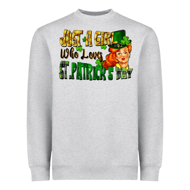 Just A Girl Who Loves St. Patrick's Day Heavyweight Sweatshirt by FaDigitalArtStudio | Teevron