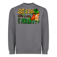 Storm Just a girl who loves St. Patrick's Day Heavyweight Sweatshirt - FaDigitalArtStudio