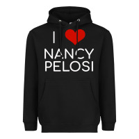 Black Limited Edition I Love Nancy Pelosi Heart Madam Speaker Democratic Pol Heavyweight Hoodie - lanVoArt