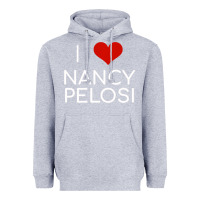 Heather Grey Limited Edition I Love Nancy Pelosi Heart Madam Speaker Democratic Pol Heavyweight Hoodie - lanVoArt