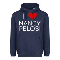 Navy Limited Edition I Love Nancy Pelosi Heart Madam Speaker Democratic Pol Heavyweight Hoodie - lanVoArt