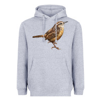 Heather Grey Ccarolina Wren Heavyweight Hoodie - LillyAllenDesigns