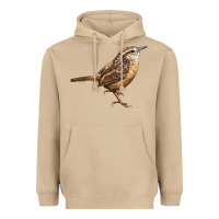 Mushroom Ccarolina Wren Heavyweight Hoodie - LillyAllenDesigns