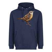 Navy Ccarolina Wren Heavyweight Hoodie - LillyAllenDesigns