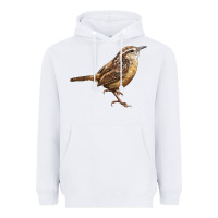 White Ccarolina Wren Heavyweight Hoodie - LillyAllenDesigns