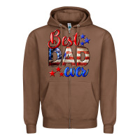 Chestnut Best Dad Ever 4th of July Zipper Hoodie - LillyAllenDesigns