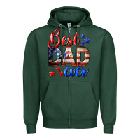 Sports Green Best Dad Ever 4th of July Zipper Hoodie - LillyAllenDesigns